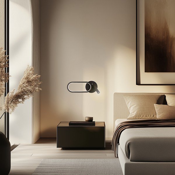 Melna LED sienas lampa Monet – Candellux Lighting-image-3