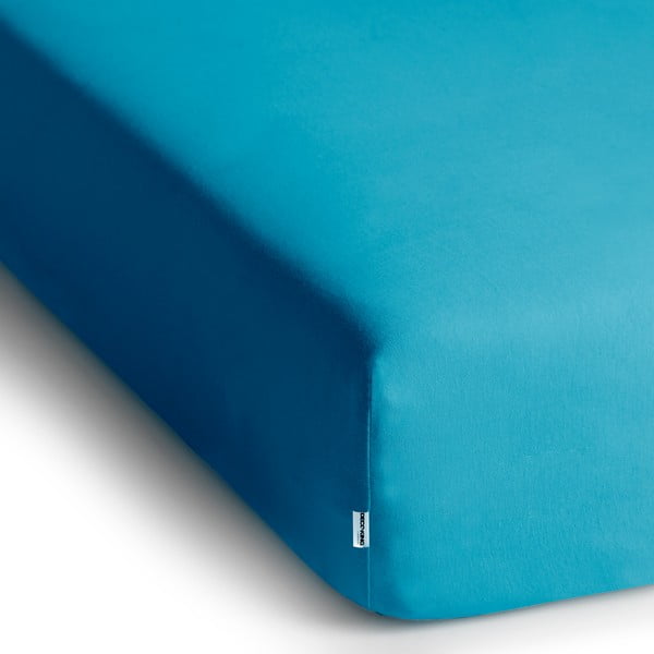 Zils trikotāžas palags ar gumiju 120x200 cm Amber – Restilo-image-2