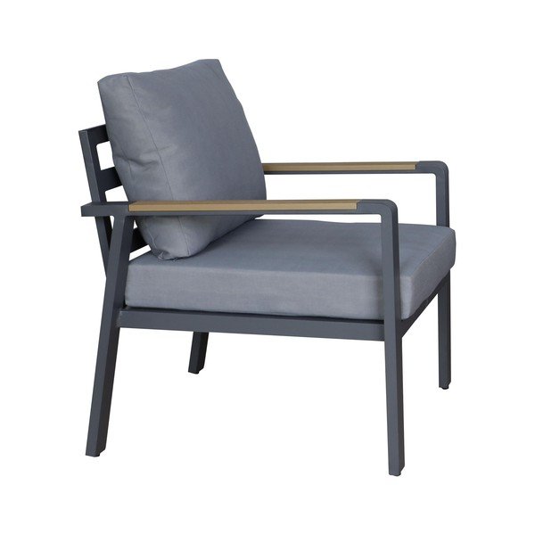 Tumši pelēks alumīnija dārza atpūtas komplekts 5 personām Sibiu – Rojaplast-image-4