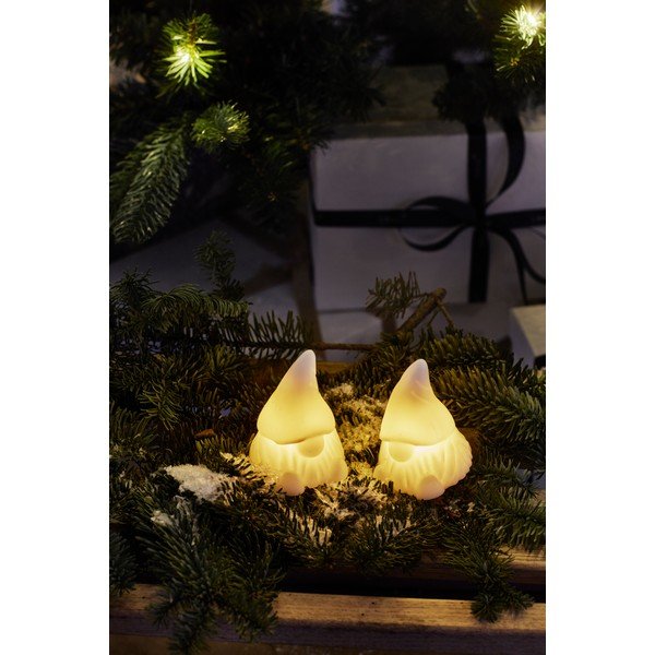 Balti gaismas dekori (2 gab.) uz baterijām Coco – Sirius-image-1