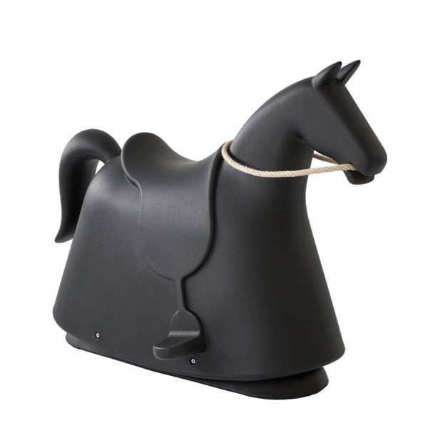 Melns bērnu taburete zirga formā Magis Rocky, augstums 71,5 cm