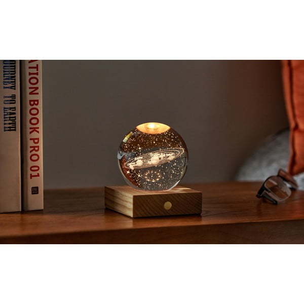 Tumši brūns gaismas dekors ar USB Amber – Gingko-image-1