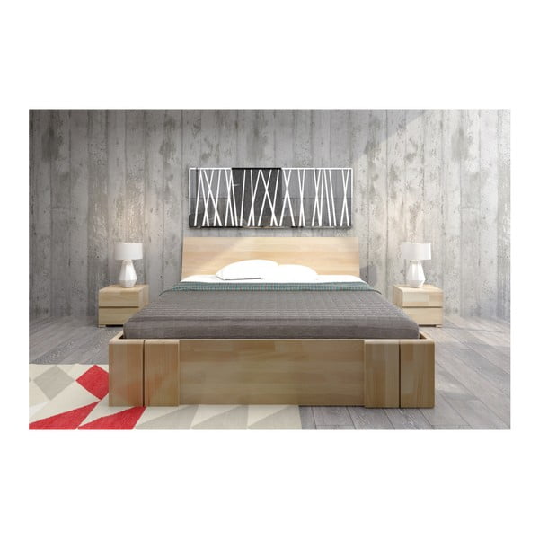 Divguļamā buka koka gulta ar atvilktni SKANDICA Vestre Maxi, 200 x 200 cm-image-4