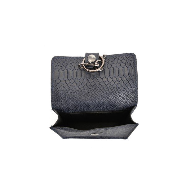 Tumši zila ādas somiņa Carla Ferreri Bella-image-3