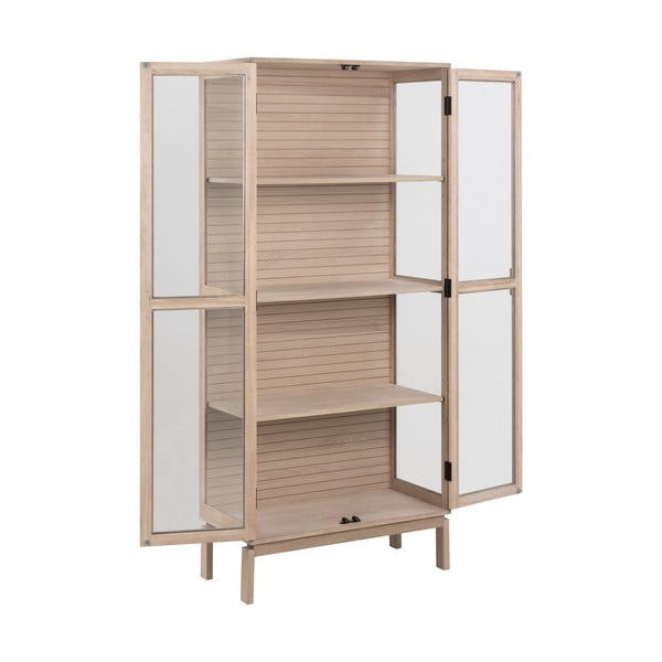 Dabīga toņa vitrīna ar ozolkoka imitāciju 80x180 cm Linley – Actona-image-3