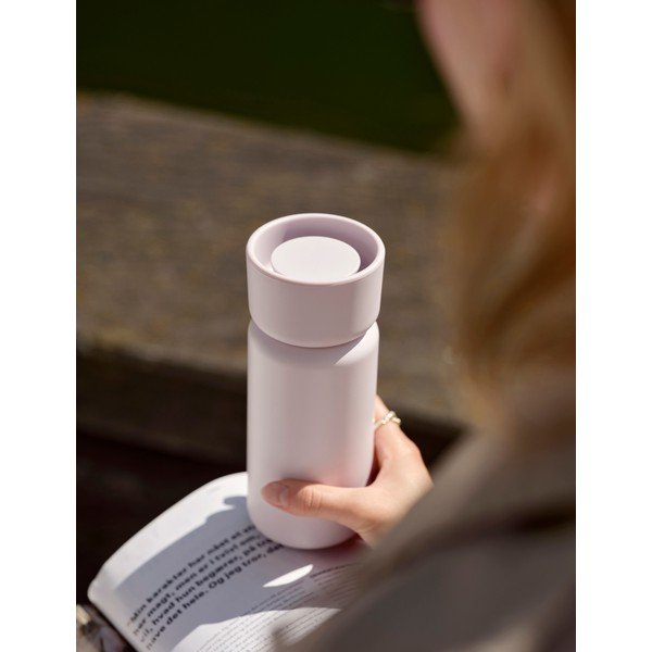 Gaiši rozā nerūsējošā tērauda termokrūze 400 ml Singles – Zone-image-1