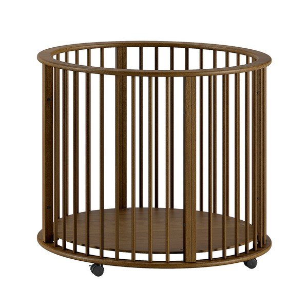 Brūna dižskābarža masīvkoka bērnu sētiņa 90x90 cm Dino – Vipack