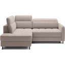 Gaiši brūns samta salokāms/ar uzglabāšanas vietu stūra dīvāns (ar kreiso stūri/L veida) Barea – ELTAP