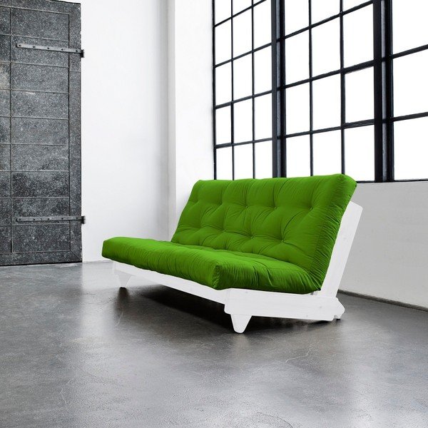 Dīvāns gulta Karup Fresh White/Lime-image-1