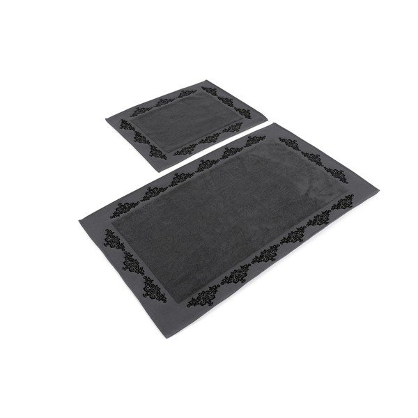 2 tumši pelēku vannas paklājiņu komplekts Hobby Sapphire-image-3