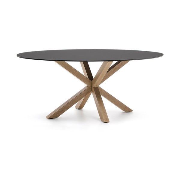 Ēdamgalds ar stikla galda virsmu 100x200 cm Argo – Kave Home