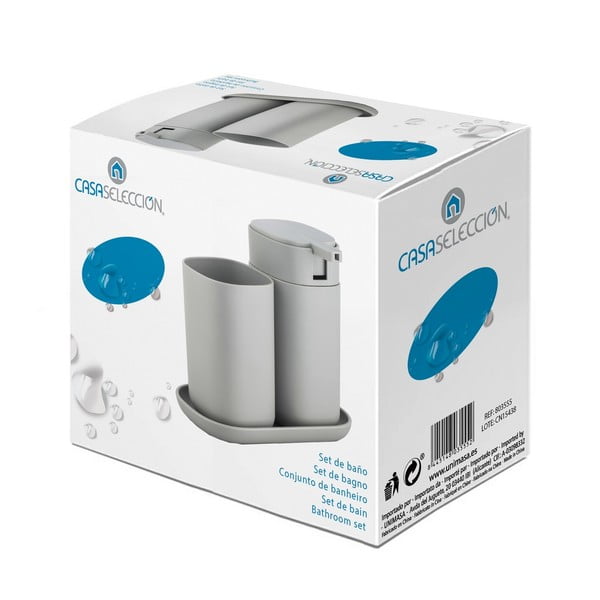 Pelēks vannas istabas piederumu komplekts – Casa Selección-image-3