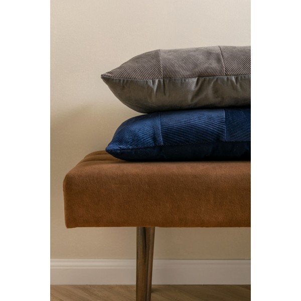 Pelēks samta spilvens PT LIVING Samts, 60 x 30 cm-image-4