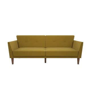 Dzeltens dīvāns ar guļamvietu 205 cm Regal – Novogratz