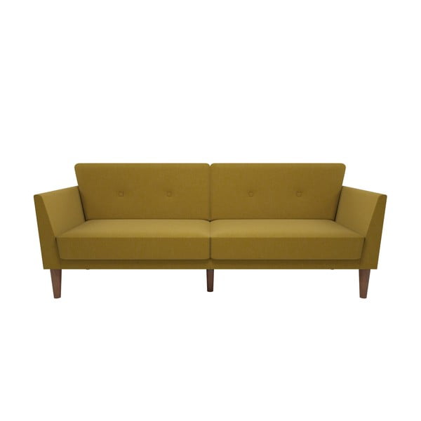 Dzeltens dīvāns ar guļamvietu 205 cm Regal – Novogratz