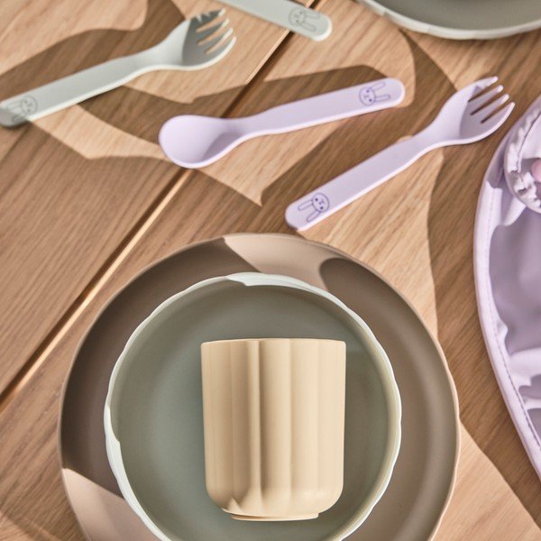 Plastmasas bērnu pusdienu komplekts (3 gab.) Pullo – OYOY Mini-image-1