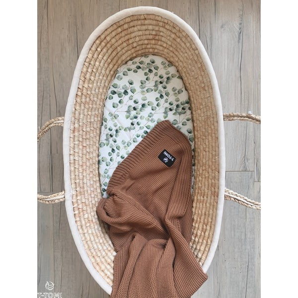 Brūna adīta bērnu sega T-TOMI Autumn waves, 80 x 100 cm-image-1