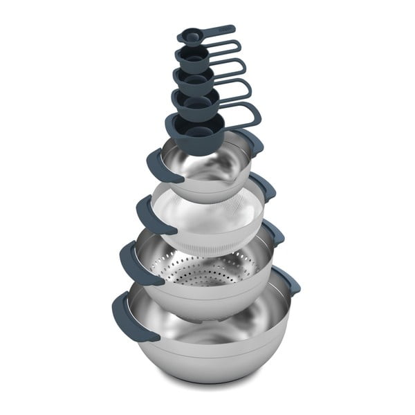 Spīdīgas sudraba krāsas bļodas (9 gab.) Nest 100 Collection – Joseph Joseph-image-3