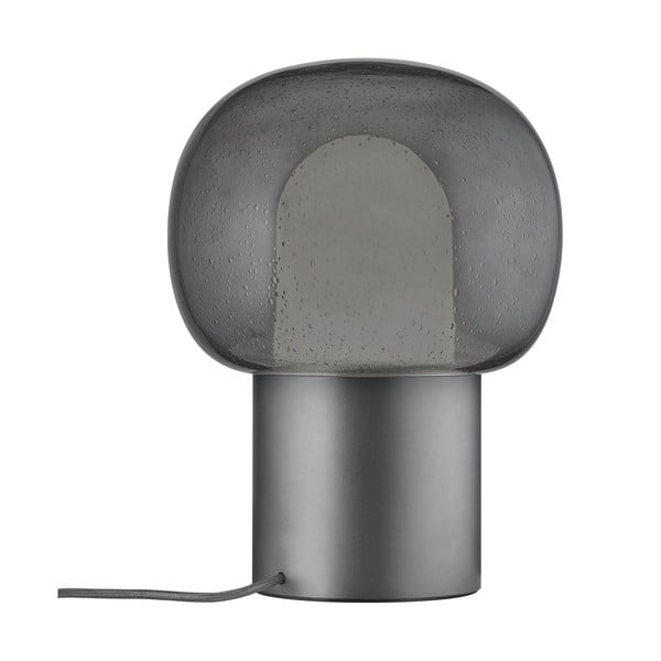 Antracīta pelēka alumīnija LED galda lampa ar stikla abažūru (augstums 32 cm) Iris – Blomus-image-4