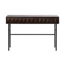 Tumši brūns konsoles galds ar ozolkoka imitācijas galda virsmu 39x117 cm Latina – Unique Furniture