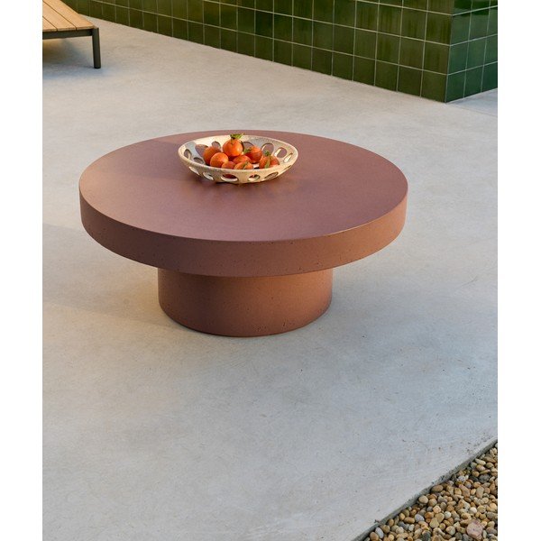 Betona apaļš dārza kafijas galdiņš ø 90 cm Aiguablava – Kave Home-image-1