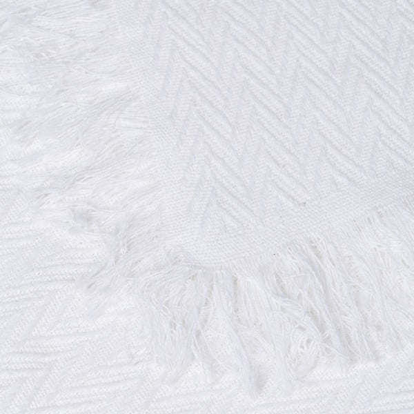 Balts gultas pārklājs no pārstrādātas kokvilnas 260x280 cm Spike – Ixia-image-3