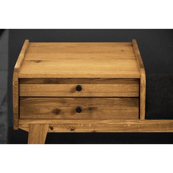 Ozolkoka sols ar atvilktnēm un pelēku sēdekli Retro – The Beds-image-4