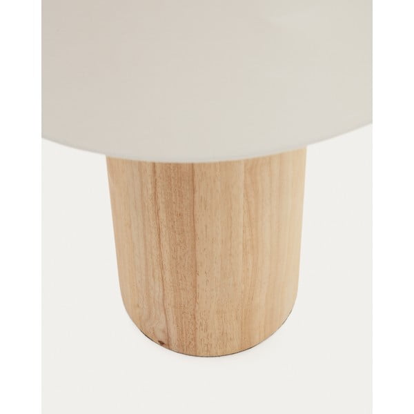 Balta/dabīga toņa stāvlampa ar auduma abažūru (augstums 110 cm) Marga – Kave Home-image-3