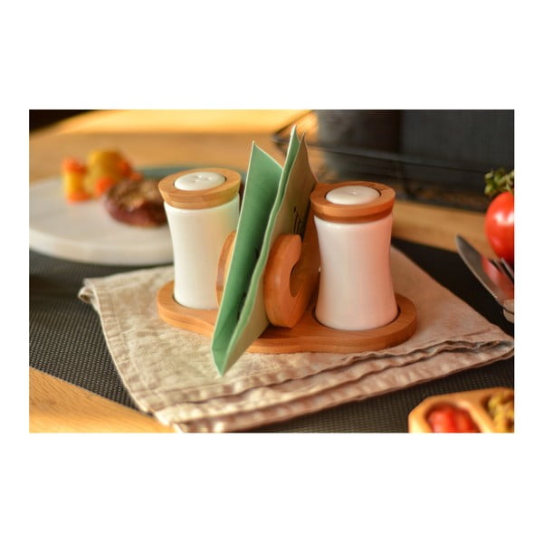 Sāls un piparu trauciņi ar bambusa paplāti Bambum Chava-image-1