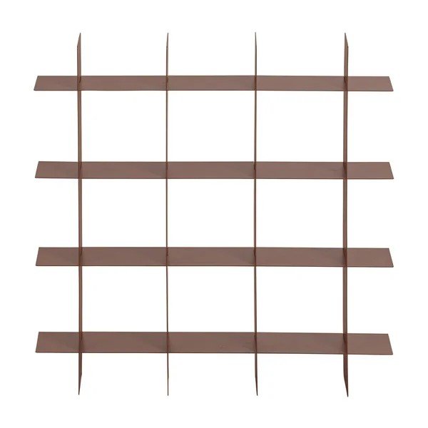 Dūmakaini rozā daudzlīmeņu metāla sienas plaukts 60 cm Brik – WOOOD-image-2