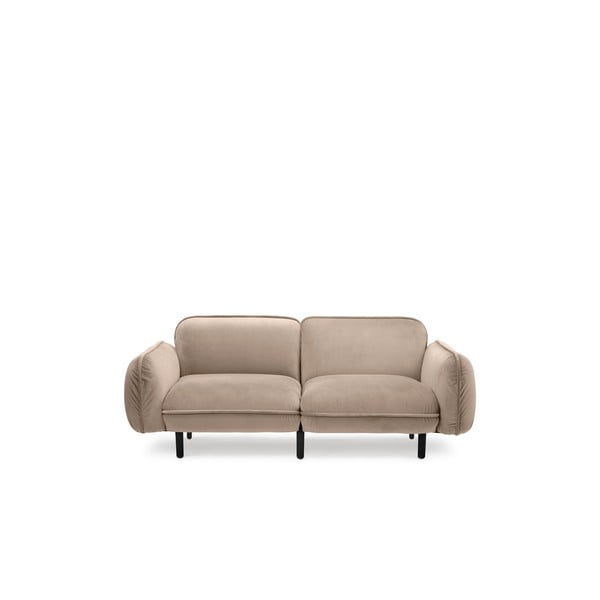 Bēšs samta dīvāns 188 cm Bean – EMKO