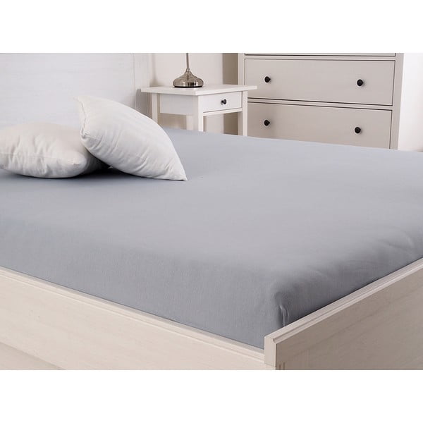 Pelēks palags ar gumiju 180x200 cm – B.E.S.-image-1