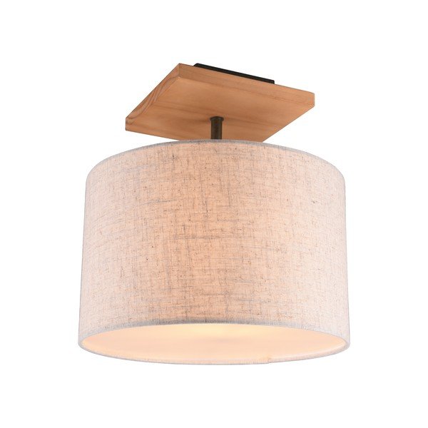 Gaiši pelēka griestu lampa ar auduma abažūru Elmau – Trio-image-2