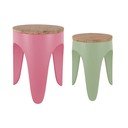 Zaļi/rozā metāla ķebļi (2 gab.) Double Funky – Leitmotiv