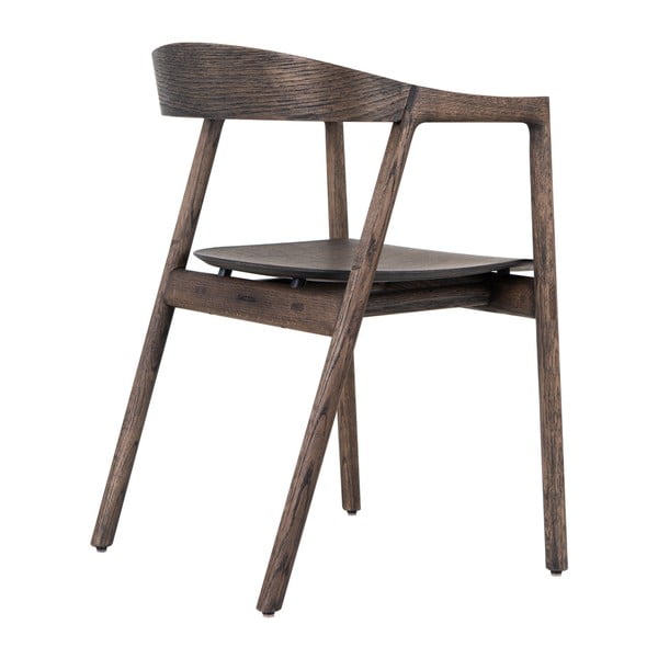 Brūns ozola masīvkoka pusdienu krēsls Muna – Gazzda-image-4