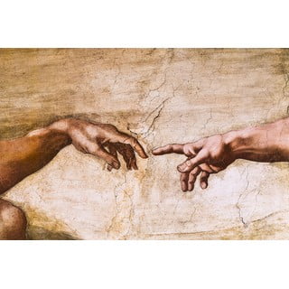 Gleznas reprodukcija Michelangelo Buonarroti – Creation of Adam, 70 x 45 cm