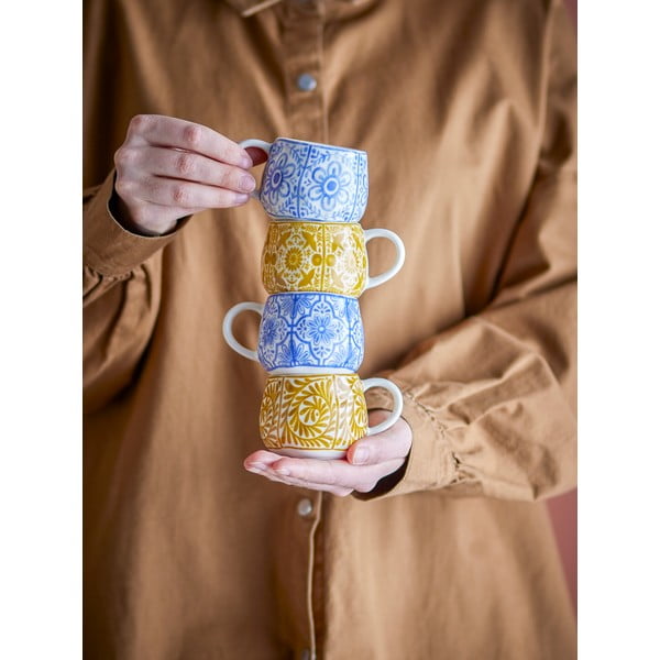 Zilas/oranžas espreso akmensmasas tasītes (4 gab.) 155 ml Milton – Bloomingville-image-1