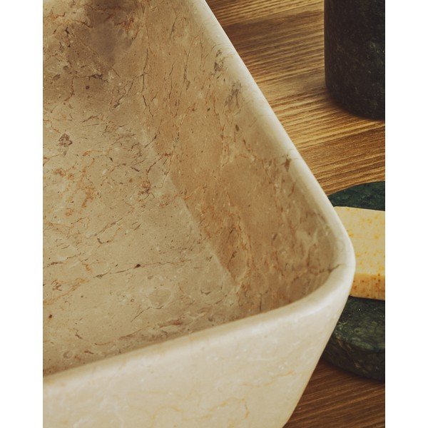 Bēša akmens izlietne 55x35 cm Darnen – Kave Home-image-2