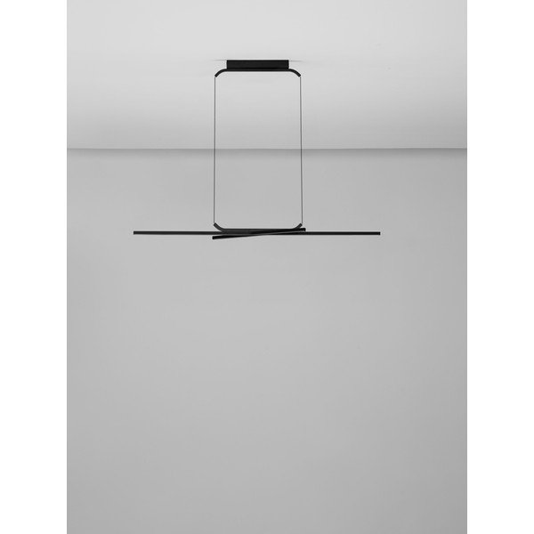 Matēti melna alumīnija LED piekaramā lampa ar regulējamu spilgtumu Akro – Nova Luce-image-4