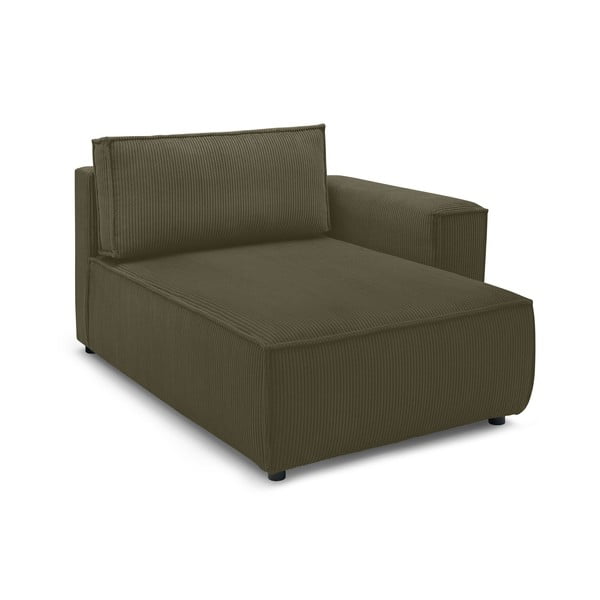 Gaiši zaļš velveta modulārais dīvāns (ar labo stūri) Nihad modular – Bobochic Paris