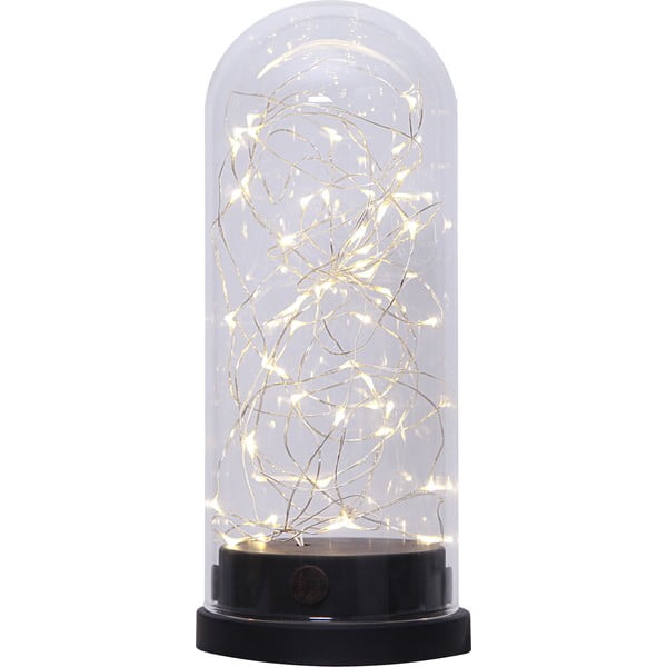 Melns LED gaismas dekors Best Season Glass Dome, augstums 25 cm-image-2