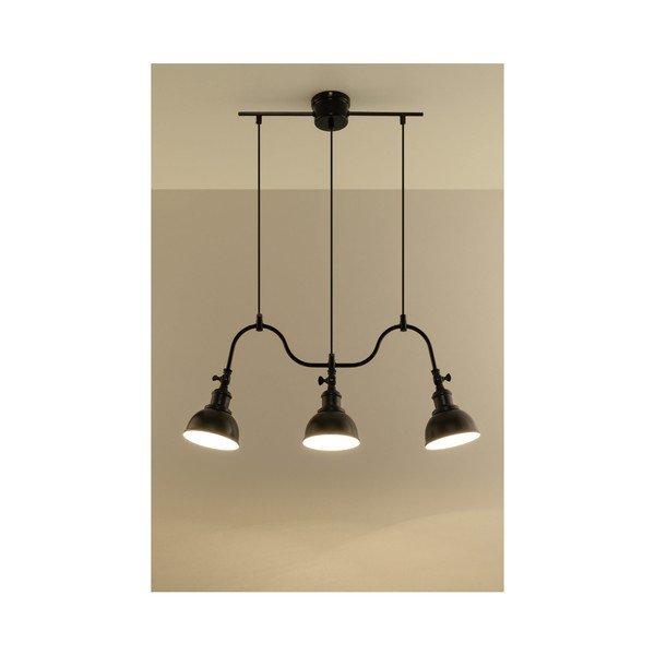 Melna griestu lampa Sollux Isola 3-image-2