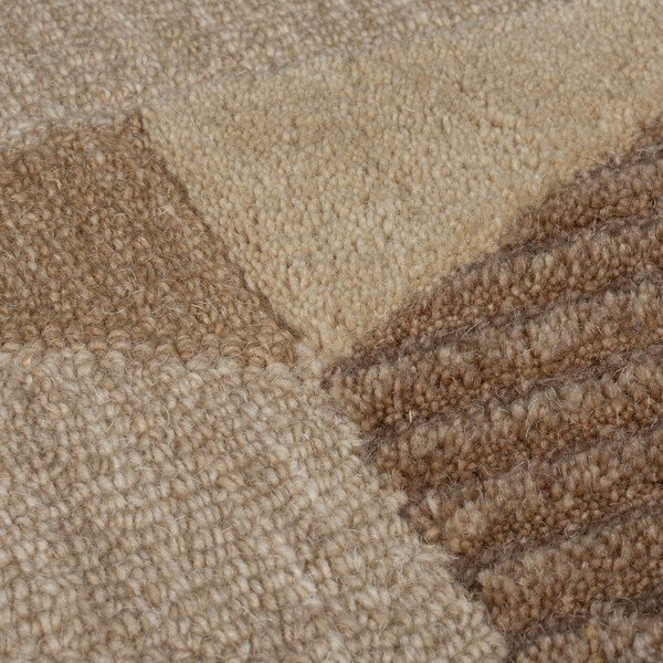 Brūns ar rokām darināts vilnas paklājs 200x290 cm Moda Asher – Flair Rugs-image-3
