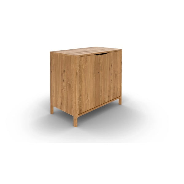 Dabīga toņa ozola masīvkoka skapītis 95x80 cm Twig – The Beds-image-2