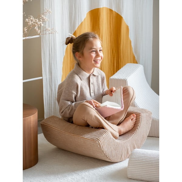 Krēmkrāsas velveta putu rotaļu laukums 75x49x37 cm Rainbow Montessori – Wigiwama-image-2