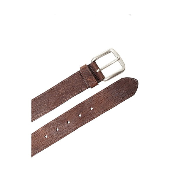 Brūnas ādas vīriešu josta Ferruccio Laconi Sven, garums 90 cm-image-2