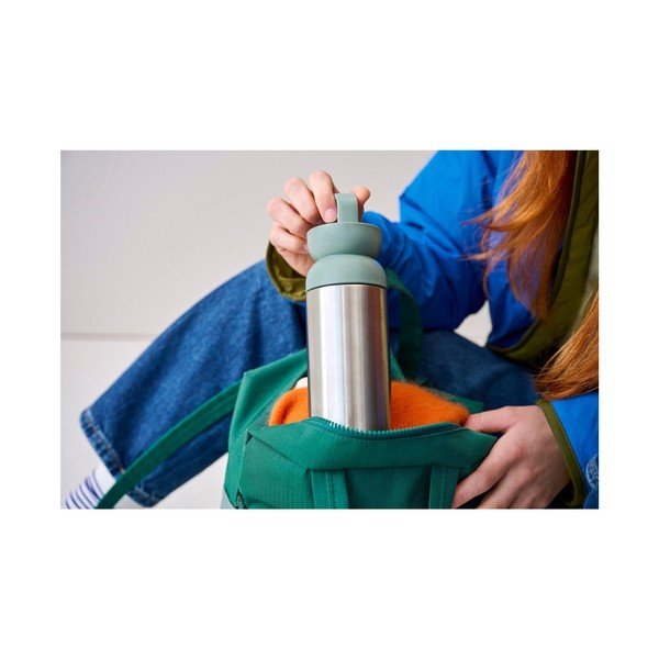 Sudraba krāsas/salvijas zaļa nerūsējošā tērauda termopudele 500 ml Ellipse – Mepal-image-2