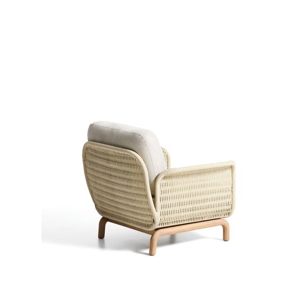 Bēšs/krēmkrāsas polsterēts dārza atpūtas krēsls Alipa – Kave Home-image-4