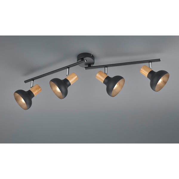 Matēti melna prožektora tipa lampa ø 10 cm Latika – Reality-image-1