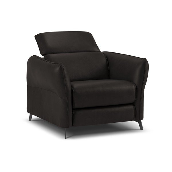 Melns ādas atpūtas krēsls Hubble – Windsor & Co Sofas-image-2
